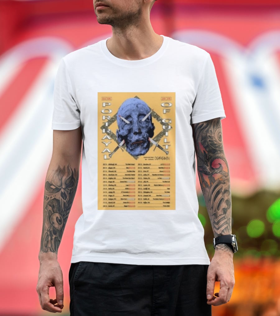 Portrayal Of Guilt Europe Tour 2025 Featuring Deafheaven Dates And Locations T-Shirt