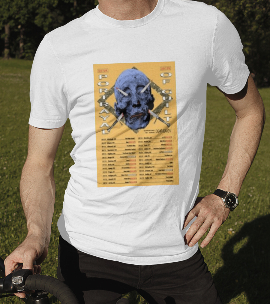 Portrayal Of Guilt Europe Tour 2025 Featuring Deafheaven Dates And Locations T-Shirt