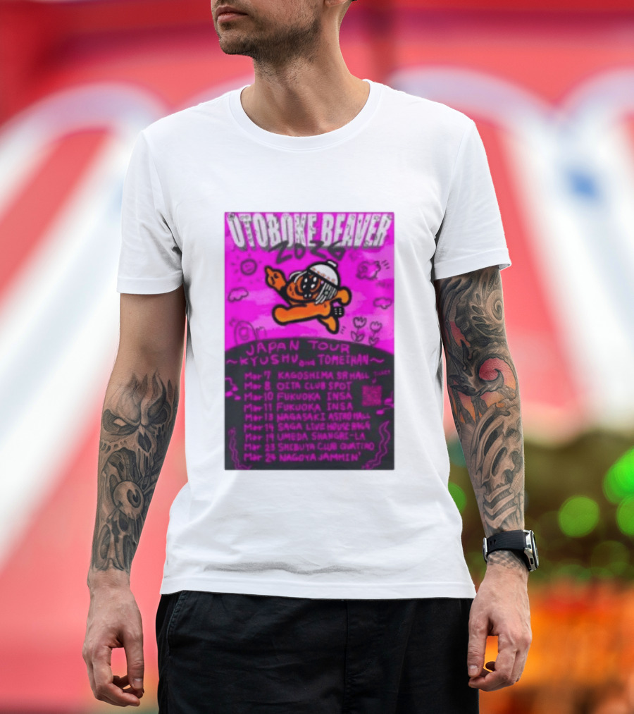 Otoboke Beaver Japan Tour 2026 Kyushu Tomiehan Kagoshima Oita Fukuoka Nagasaki Saga Umeda Shibuya Nagoya T-Shirt