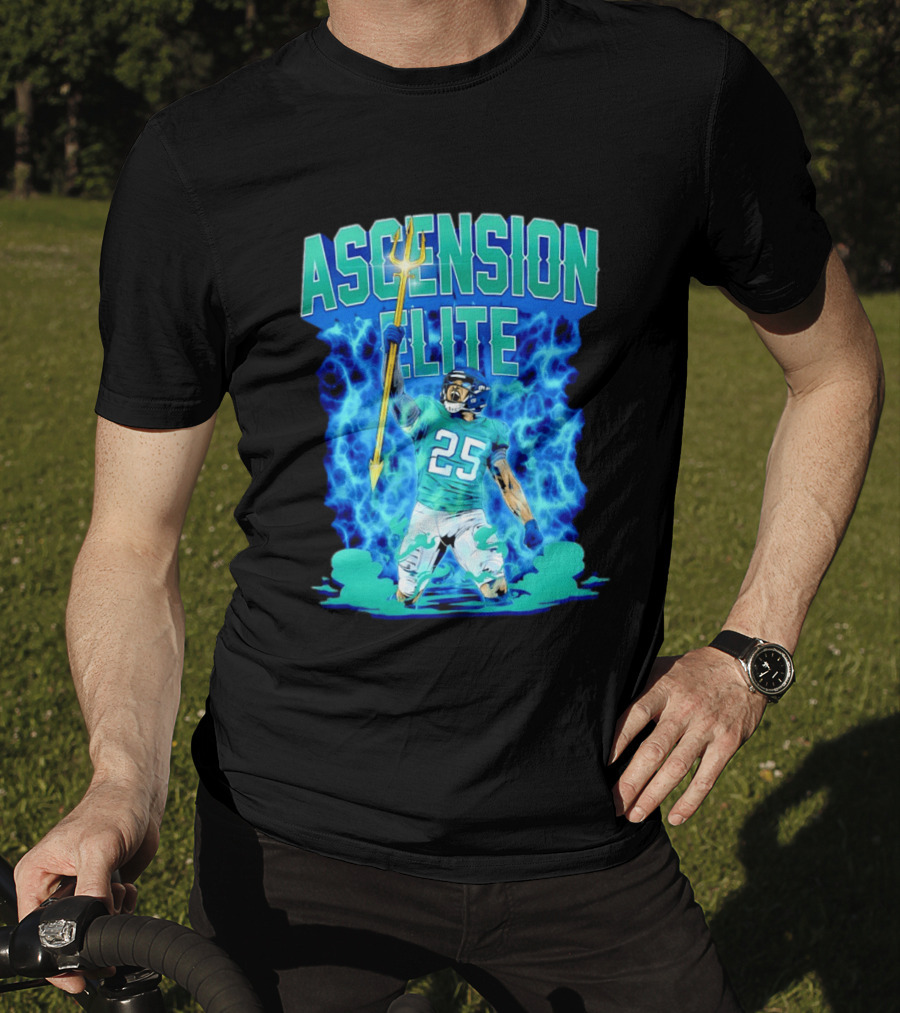Ascension Elite 25 Football Player Trident Lightning Energy T-Shirt