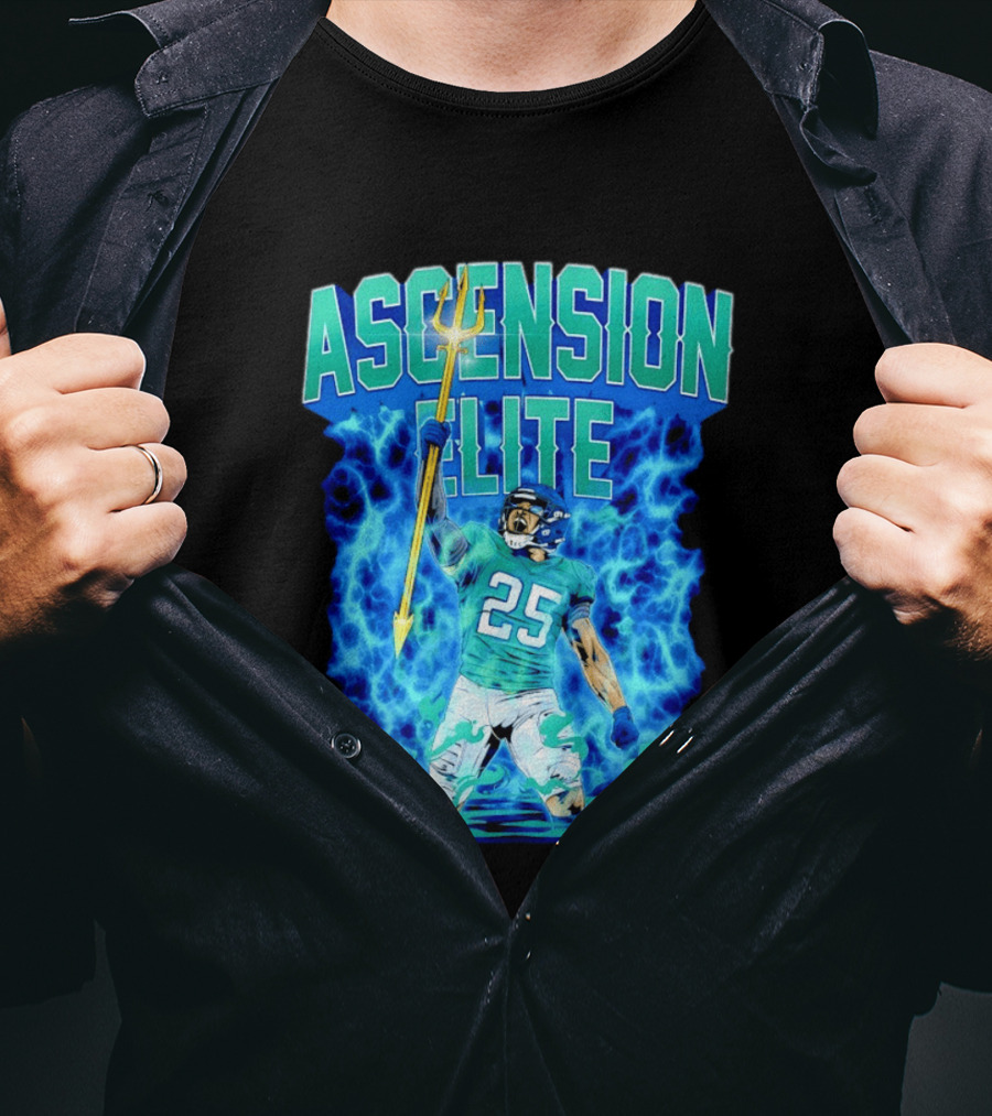 Ascension Elite 25 Football Player Trident Lightning Energy T-Shirt