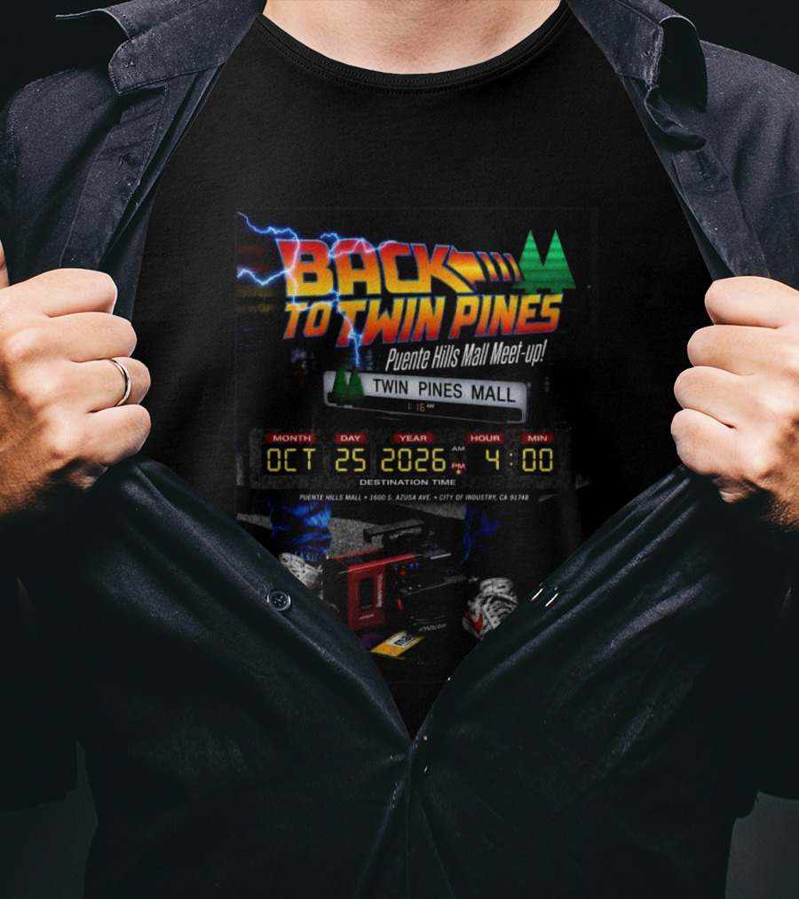 Back To Twin Pines Mall Meet Up October 25 2026 4:00 AM Puente Hills Mall T-Shirt