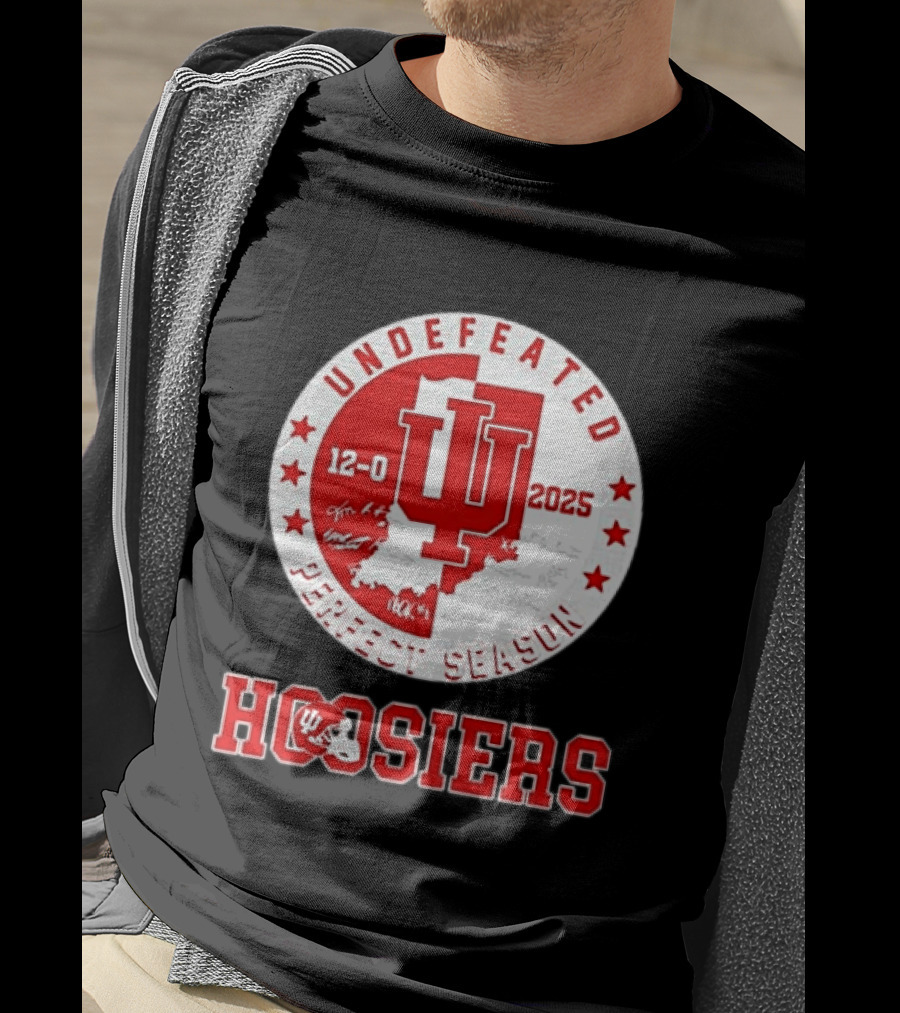 Indiana Hoosiers 12 0 Undefeated 2025 Perfect Season T-Shirt
