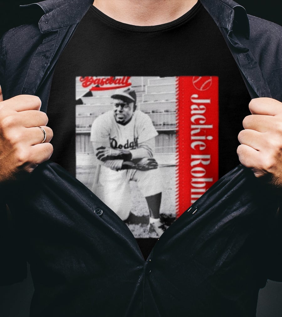 Jackie Robinson Brooklyn Dodgers MLB Baseball Legend T-Shirt
