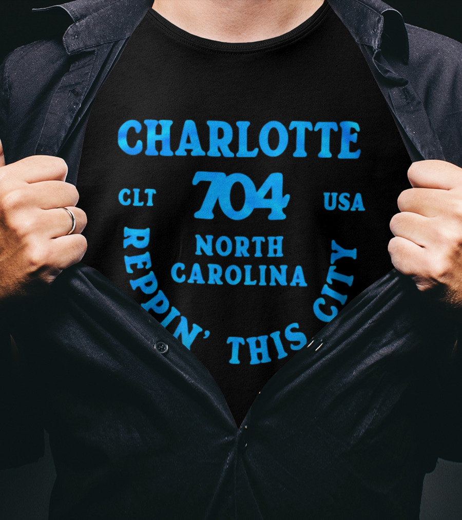 Charlotte 704 Clt Usa North Carolina Reppin' This City T-Shirt