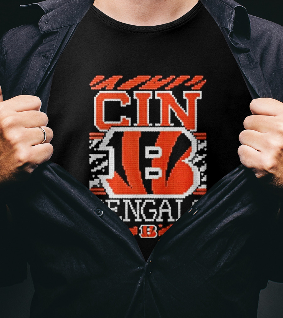 Classic Cincinnati Bengals Holiday Ugly Christmas Football Fan CIN B T-Shirt