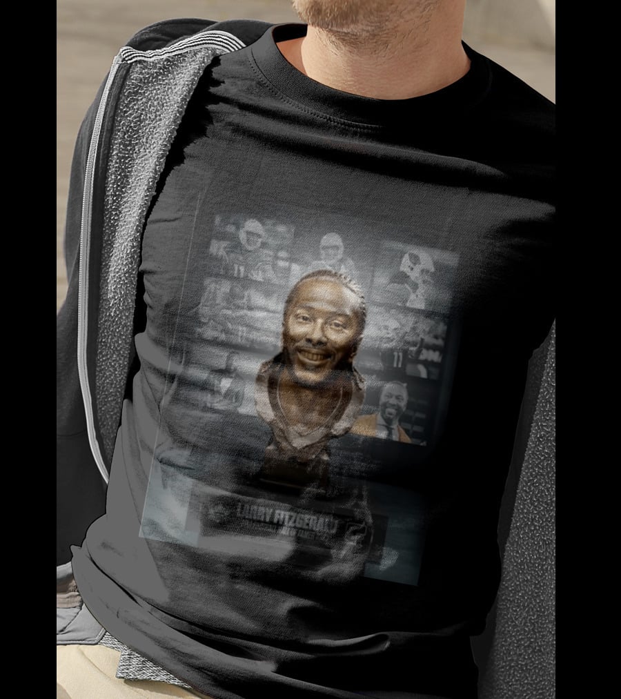 Larry Fitzgerald Pro Football Hall Of Famer #385 Bust NFL Highlights T-Shirt
