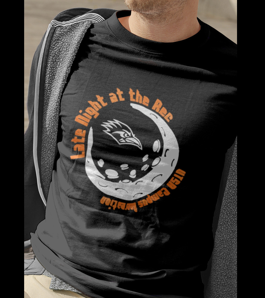 Late Night At The Rec UTSA Roadrunners Campus Recreation Moon T-Shirt