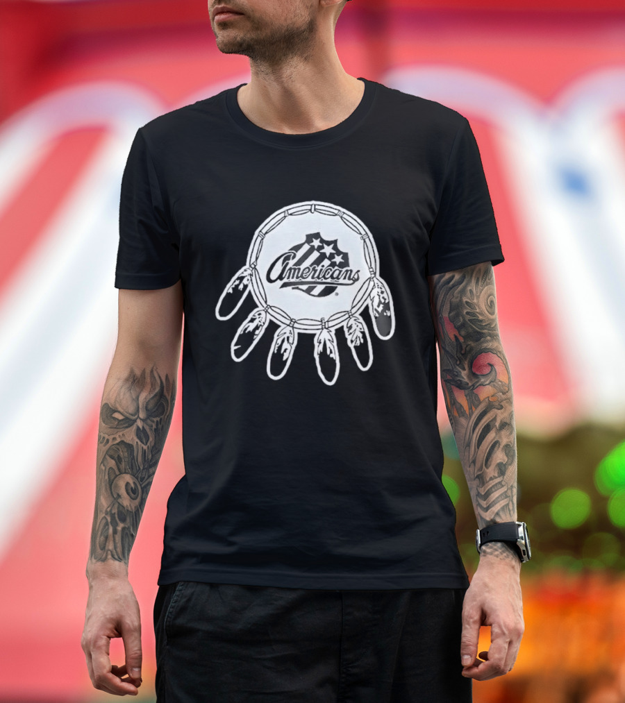 Classic Native American Rochester Americans Amerks Ice Hockey Team T-Shirt