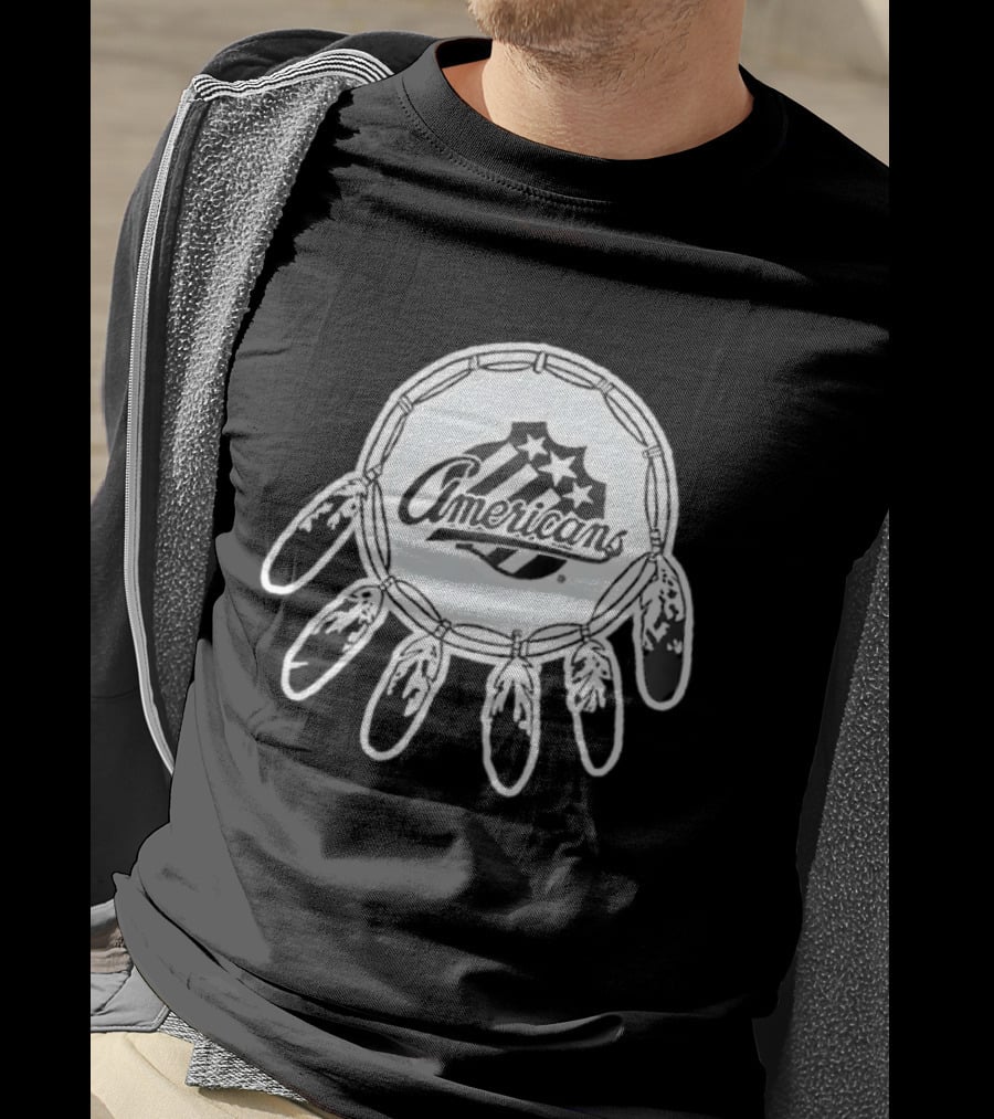 Classic Native American Rochester Americans Amerks Ice Hockey Team T-Shirt