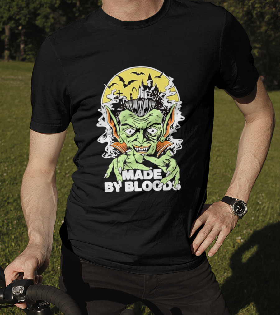 Vampire Halloween Made By Bloods Horror Bats And Haunted Castle T-Shirt