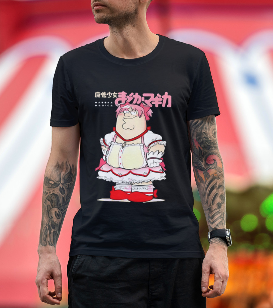 Madoka Peter Griffin Family Guy Puella Magi Madoka Magica Crossover Anime T-Shirt