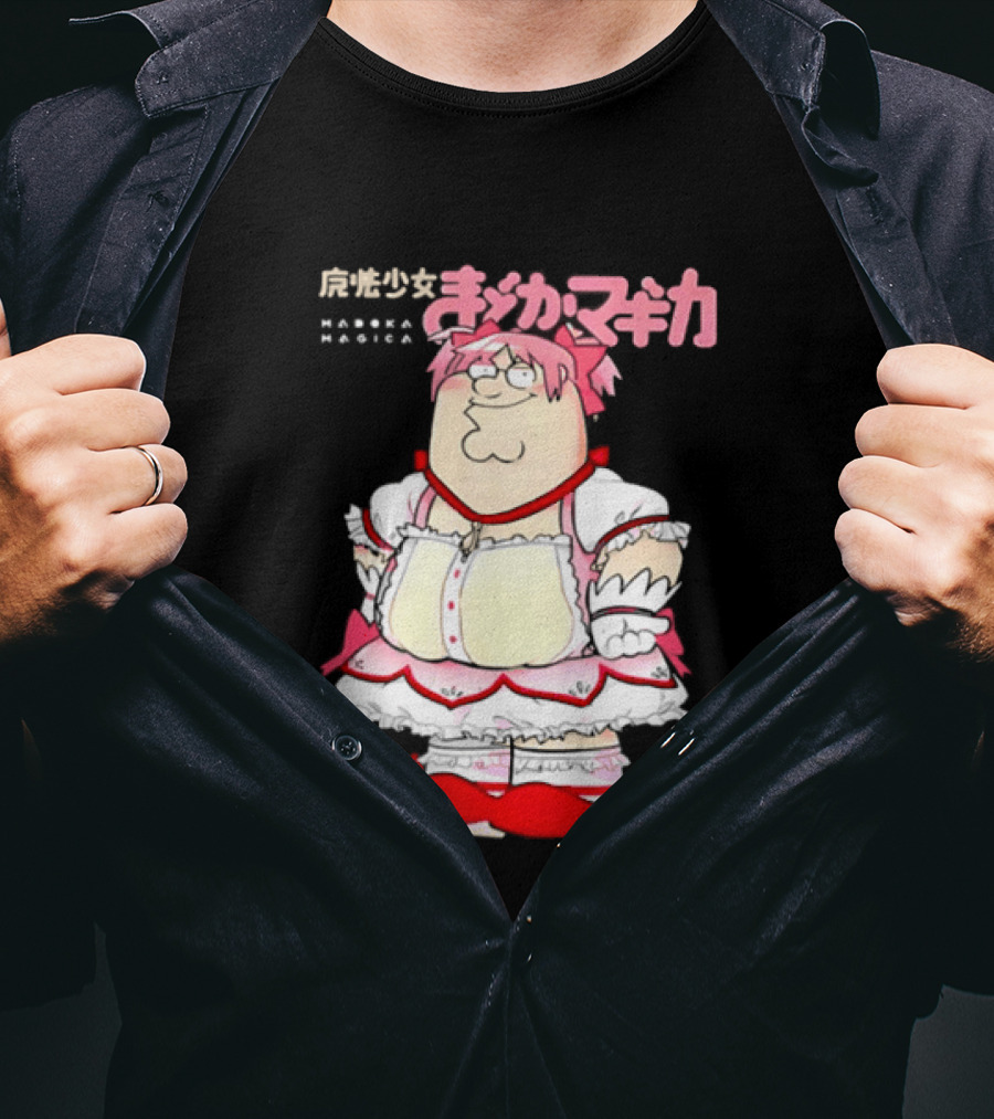 Madoka Peter Griffin Family Guy Puella Magi Madoka Magica Crossover Anime T-Shirt