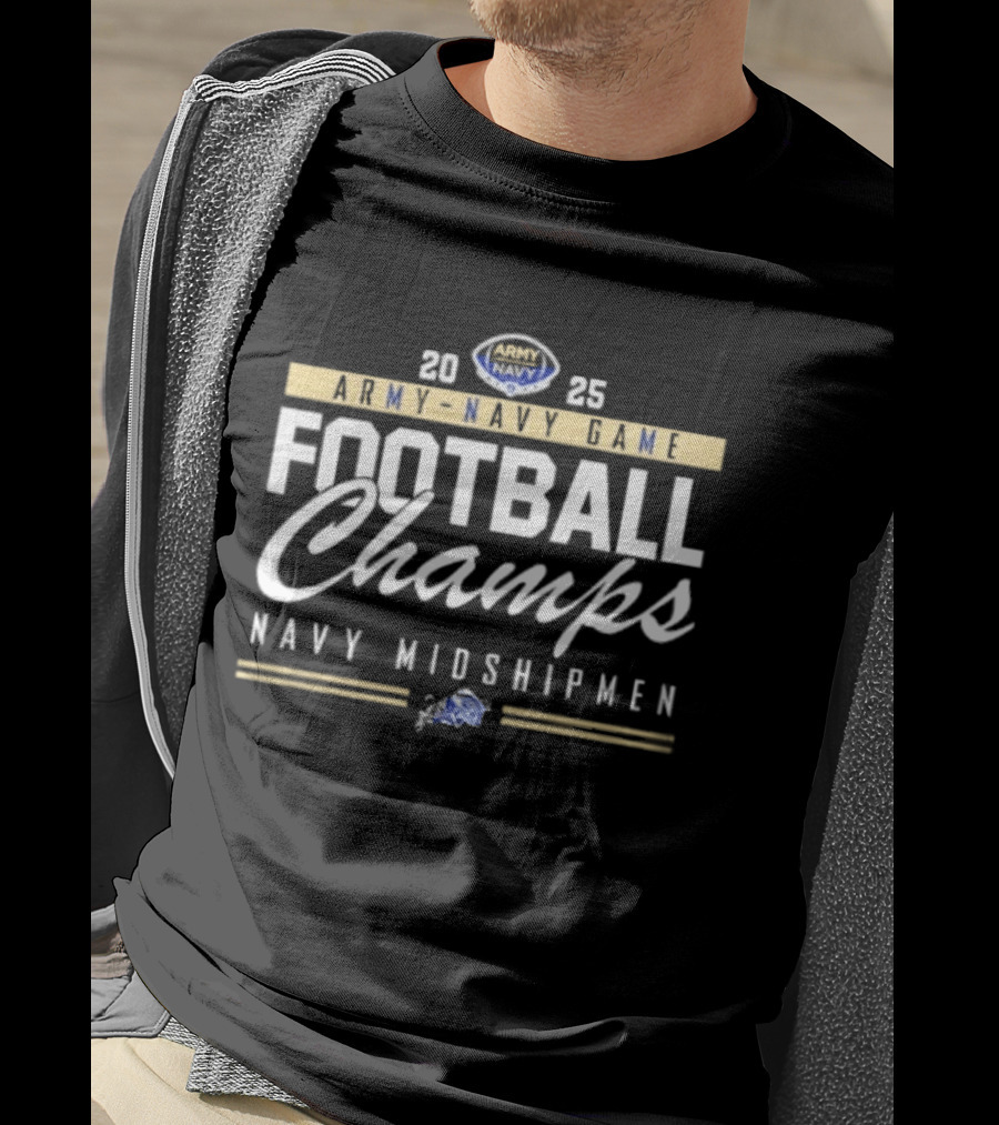 2025 Army Navy Game Football Champs Navy Midshipmen T-Shirt
