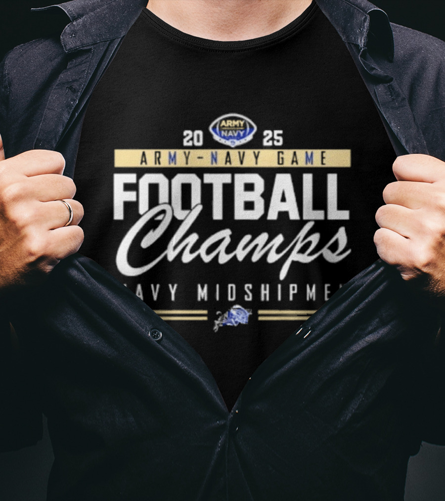 2025 Army Navy Game Football Champs Navy Midshipmen T-Shirt