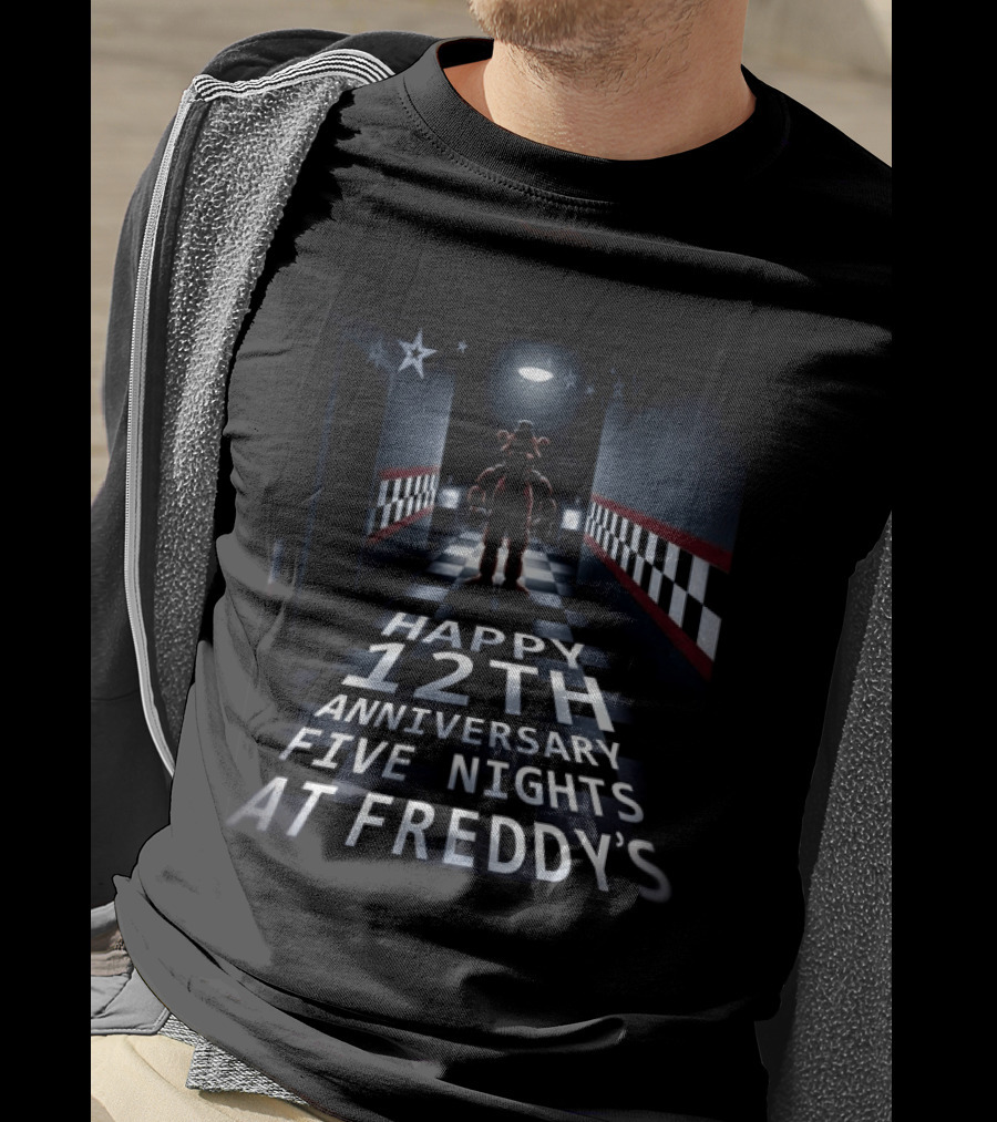 Five Nights At Freddy's Freddy Fazbear Happy 12th Anniversary Celebration T-Shirt