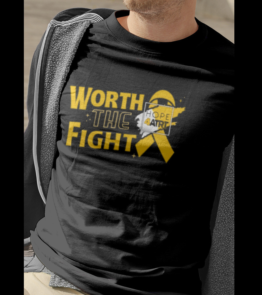 Worth The Fight Hope Yellow Ribbon 4 T-Shirt