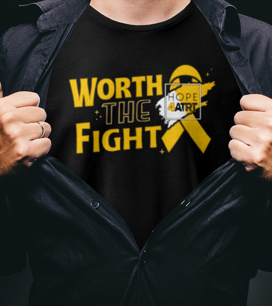 Worth The Fight Hope Yellow Ribbon 4 T-Shirt