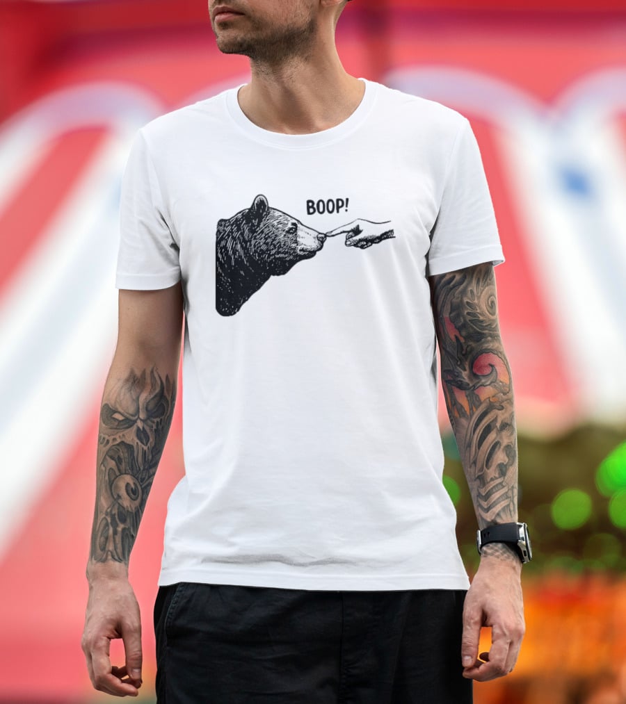 Bear Boop Finger Touching Nose T-Shirt
