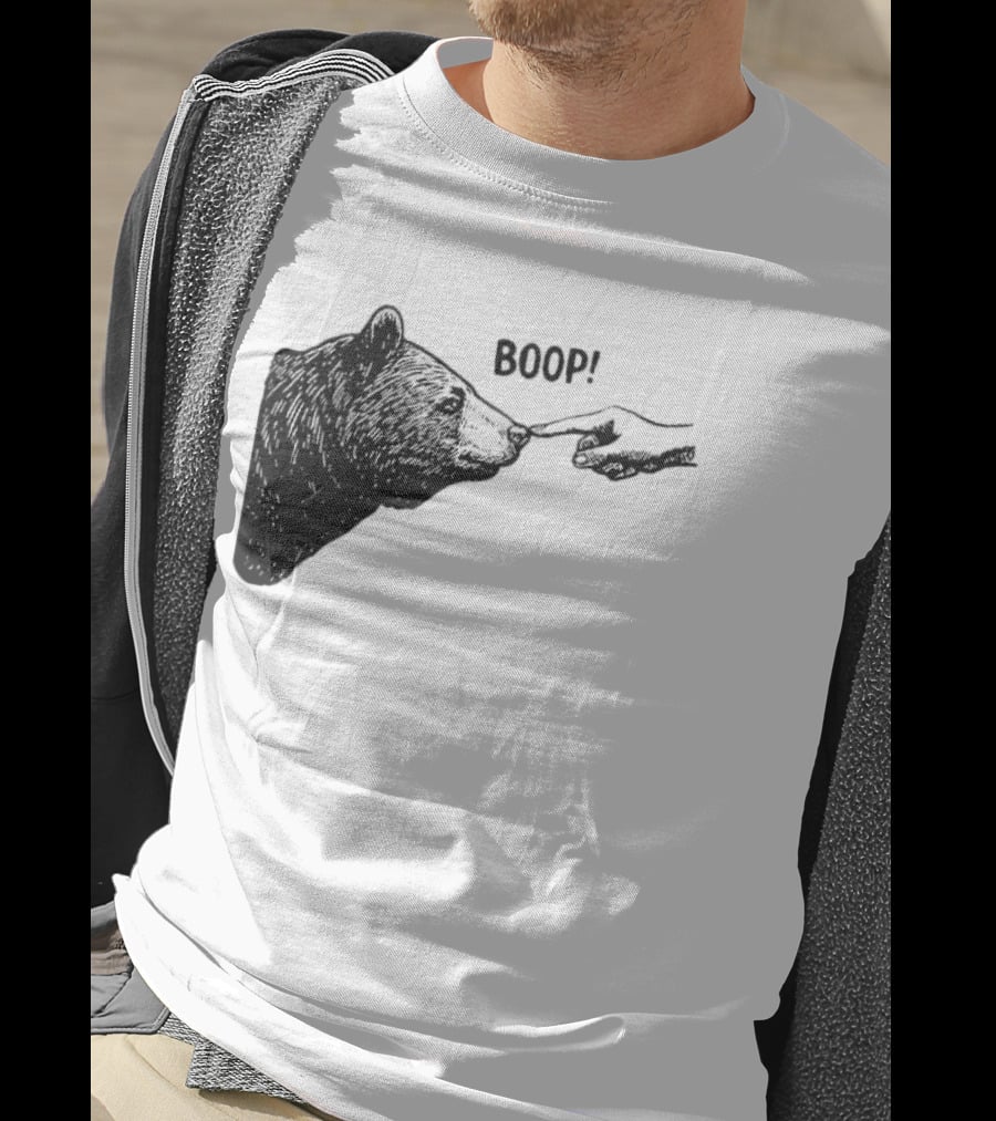 Bear Boop Finger Touching Nose T-Shirt