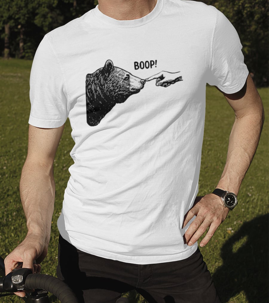 Bear Boop Finger Touching Nose T-Shirt