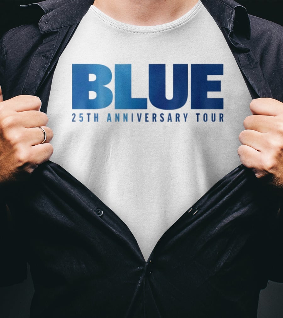 Blue 25th Anniversary Tour Music Concert Celebration T-Shirt