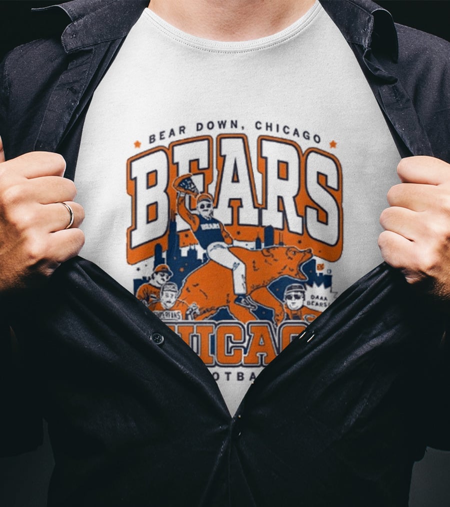 Bear Down Chicago Bears Football Est 1920 Skyline T-Shirt