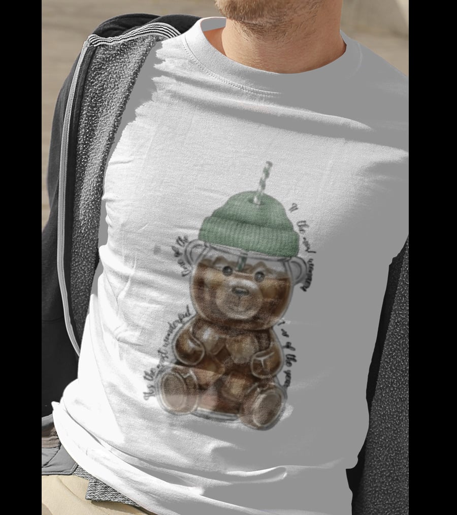 Starbucks Bear Cold Coffee Christmas 2023 Edition T-Shirt