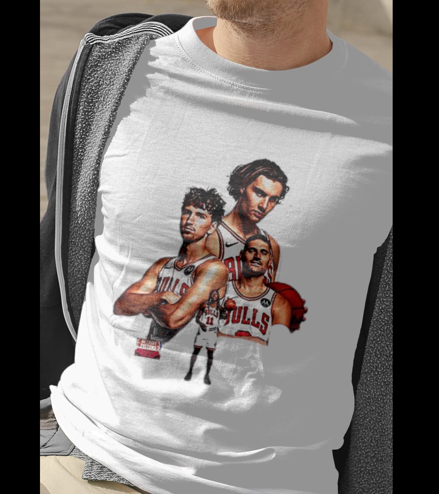 Classic Chicago Bulls NBA 2025 Season Opener Players Montage T-Shirt