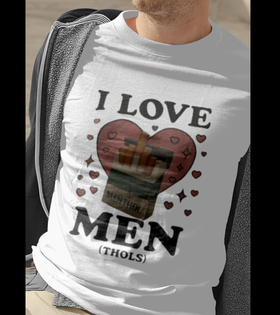 I Love Menthol Cigarettes Heart Cartoon Pack T-Shirt