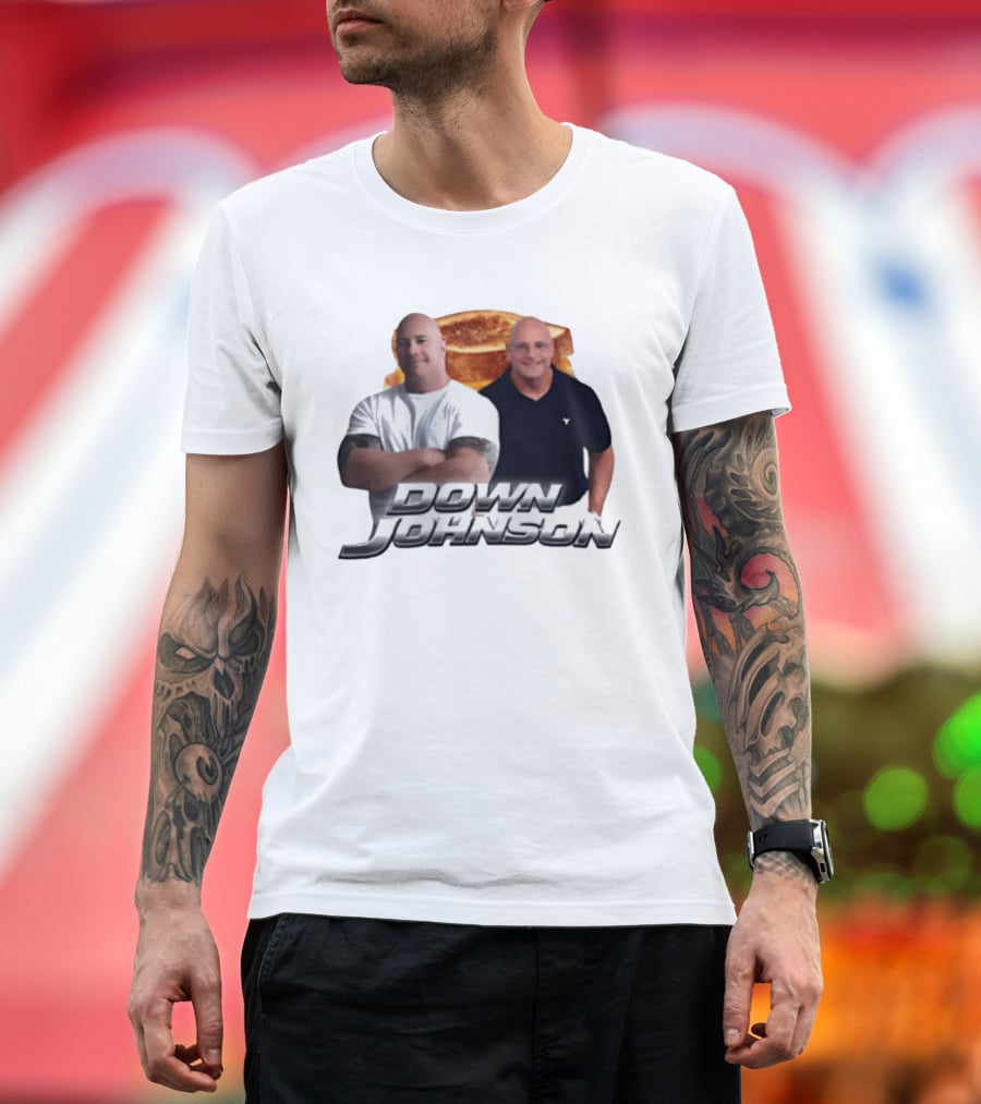 Dwayne Johnson Down Johnson Sandwich Image With Two Bald Men T-Shirt