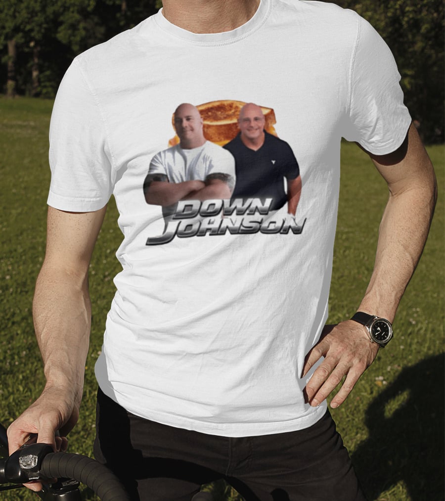 Dwayne Johnson Down Johnson Sandwich Image With Two Bald Men T-Shirt