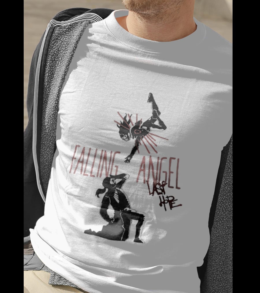 Falling Angel Last Hope Dark Fantasy Gothic T-Shirt