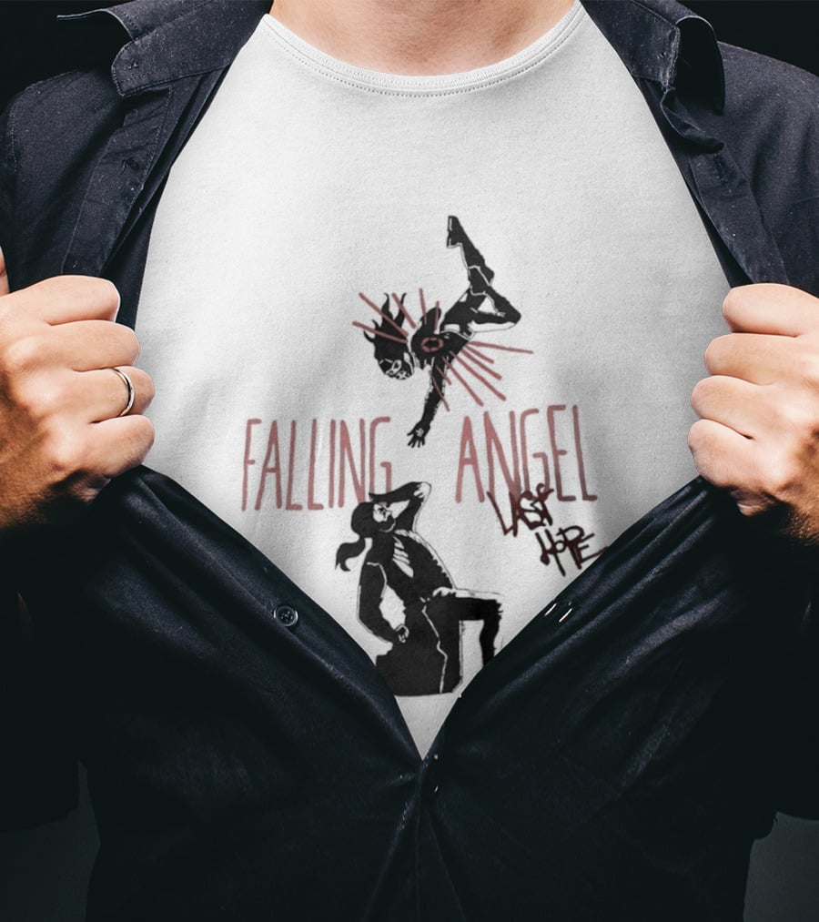 Falling Angel Last Hope Dark Fantasy Gothic T-Shirt