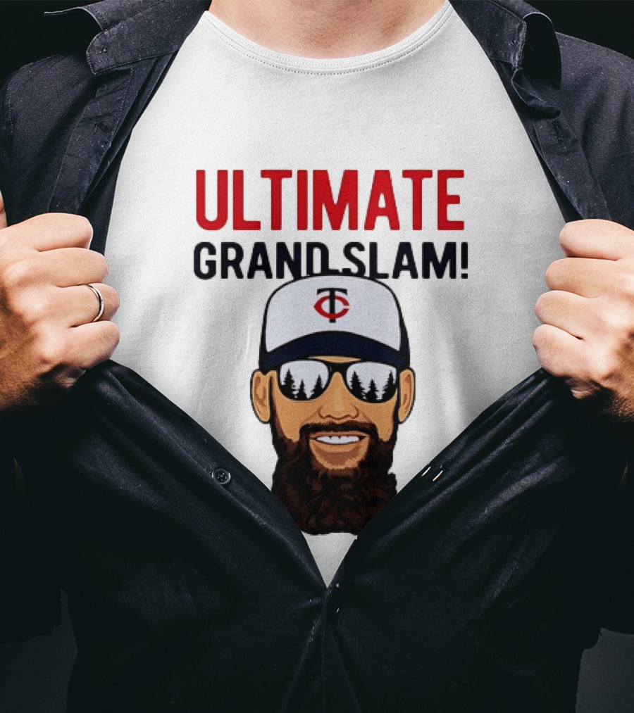 Minnesota Twins Ultimate Grand Slam MLB Bearded Player With Sunglasses T-Shirt