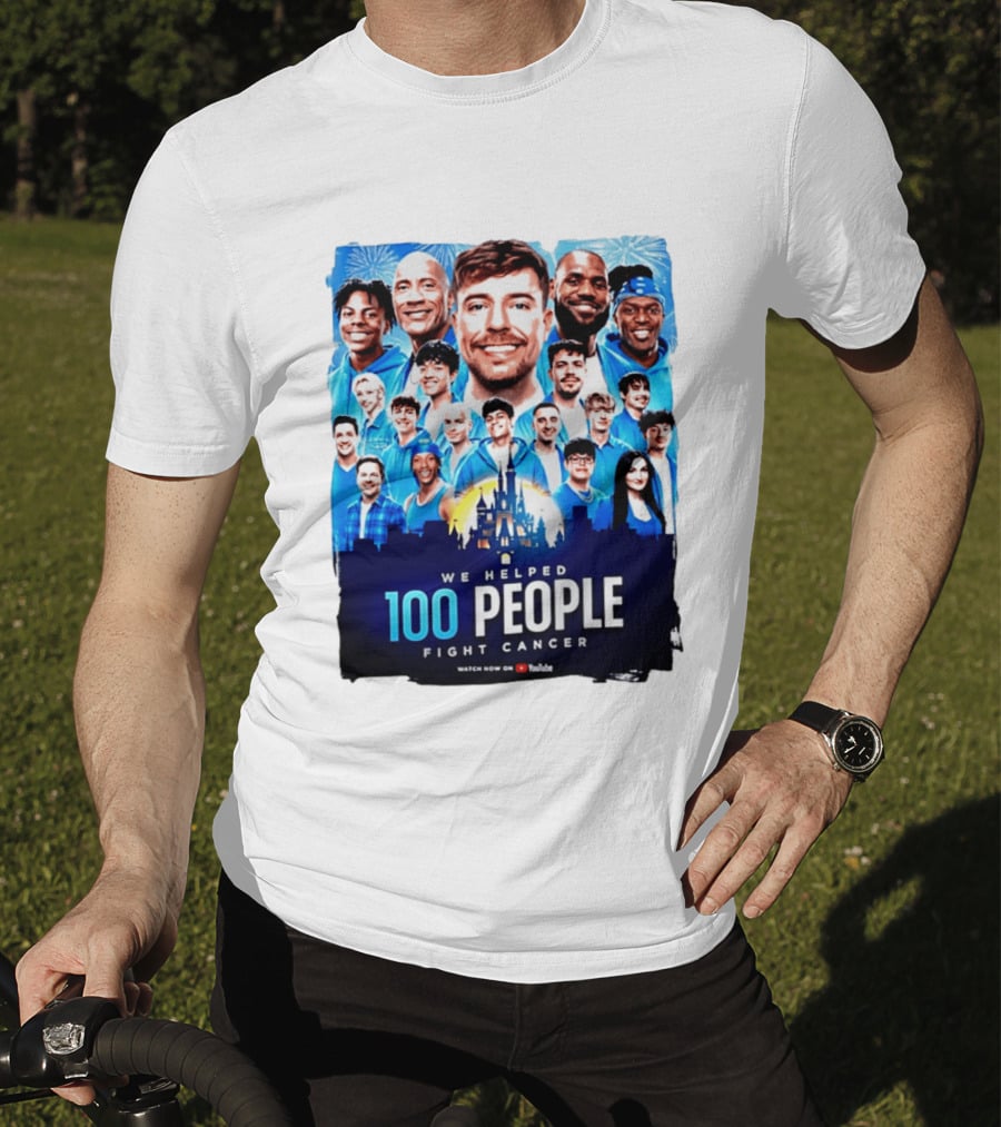 Mrbeast We Helped 100 People Fight Cancer YouTube Video Collaboration T-Shirt