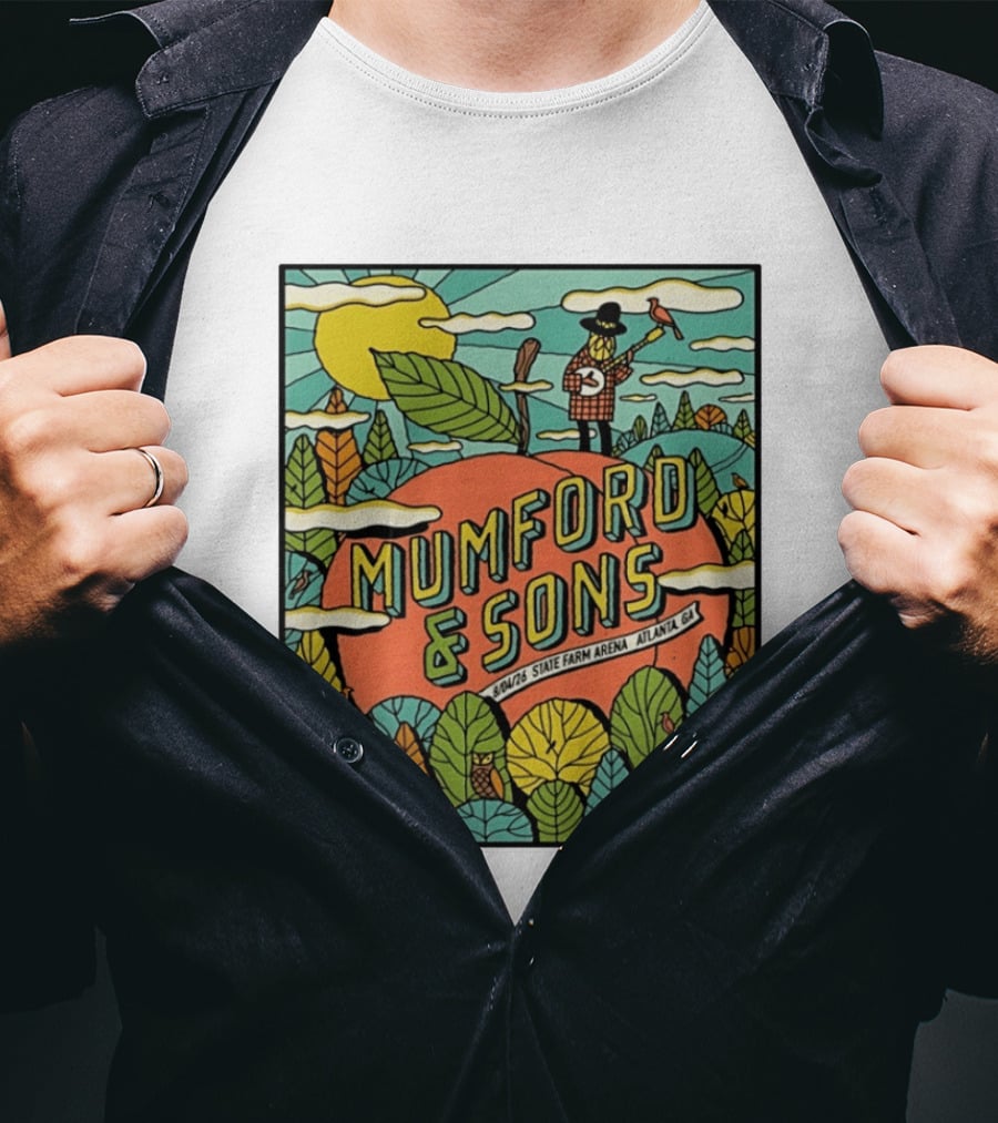 Mumford & Sons State Farm Arena Atlanta GA Concert 9/10/26 Sun Nature T-Shirt