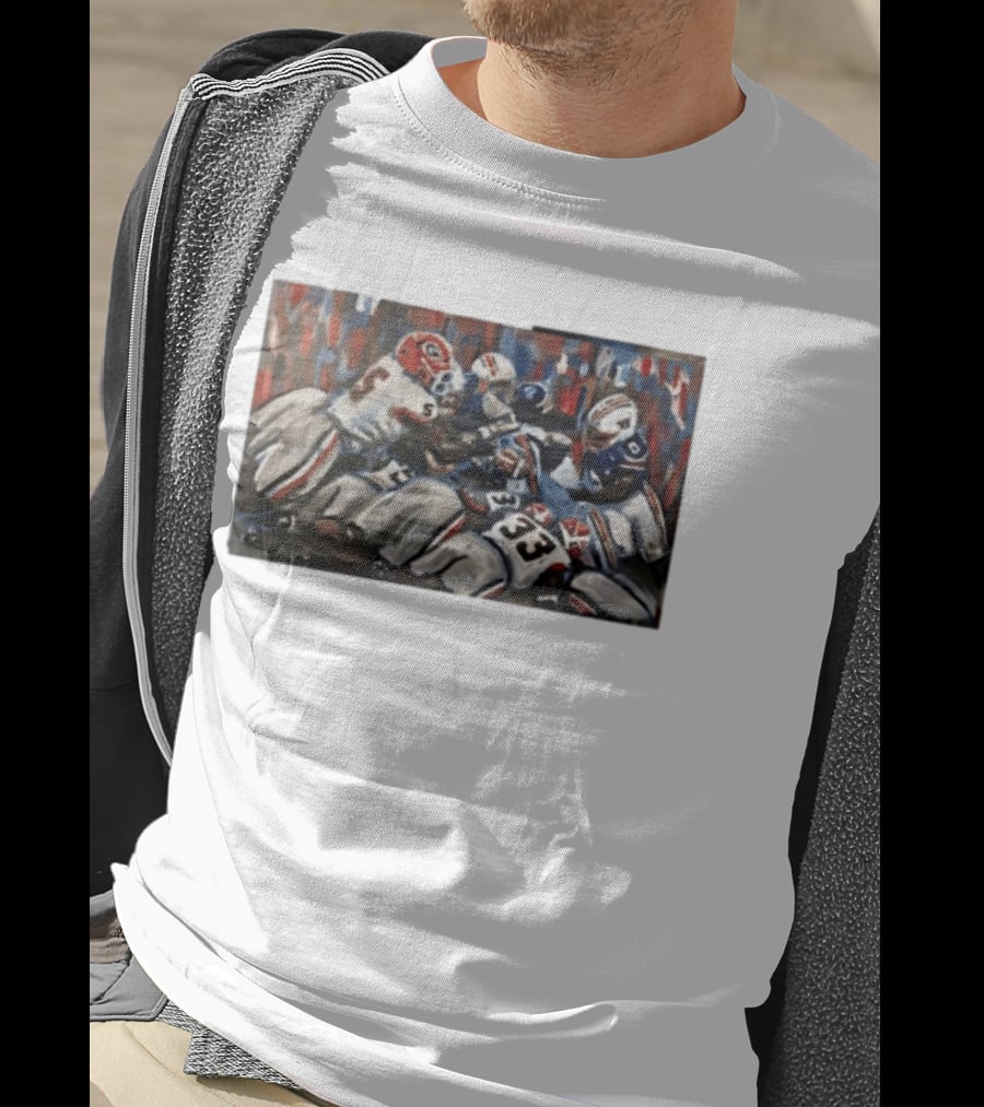 Georgia Bulldogs Auburn Tigers College Football Rivalry Game Day Action T-Shirt