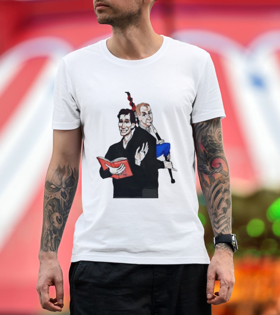 The Rest Is Politics Rory Stewart Red Book Talking Figure Cartoon T-Shirt