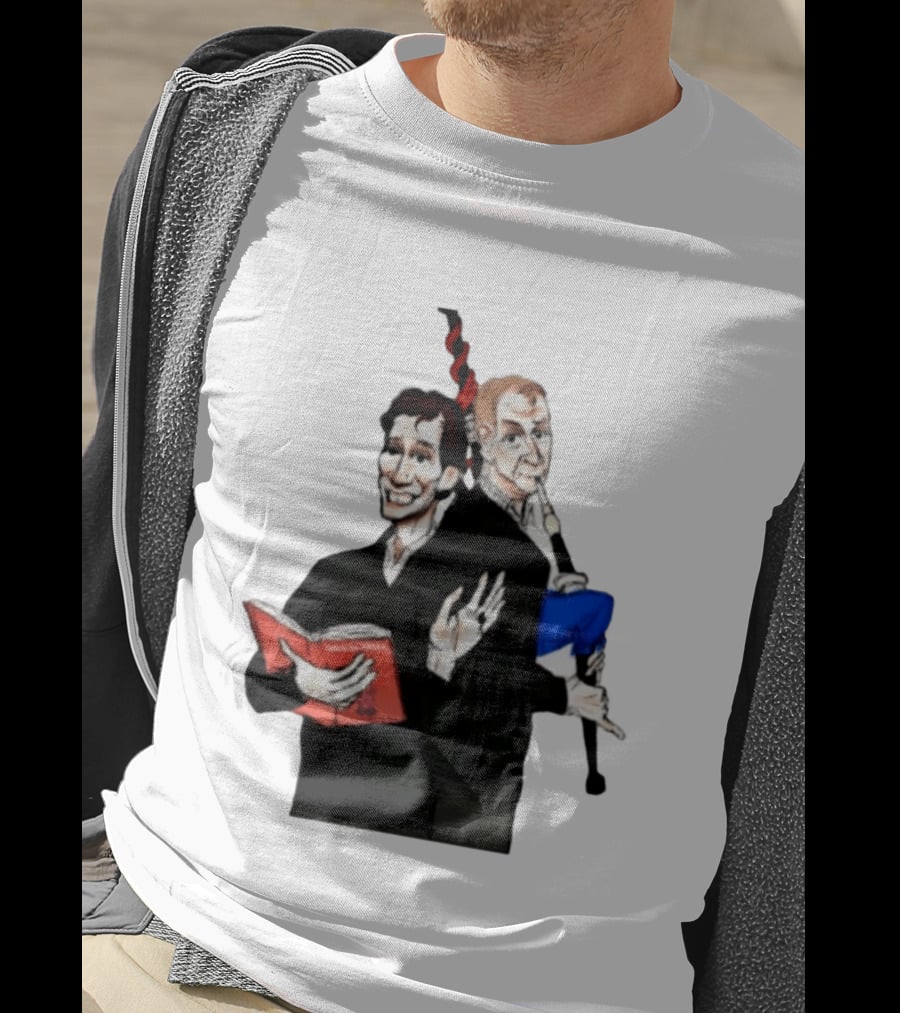 The Rest Is Politics Rory Stewart Red Book Talking Figure Cartoon T-Shirt