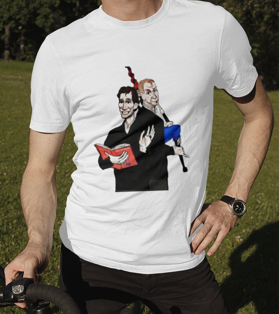 The Rest Is Politics Rory Stewart Red Book Talking Figure Cartoon T-Shirt