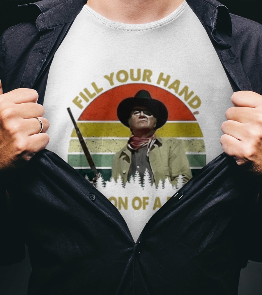John Wayne The Duke Fill Your Hand Vintage Western T-Shirt