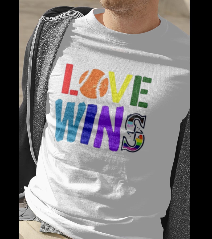 Julio Rodriguez Love Wins Seattle Mariners MLB Baseball T-Shirt
