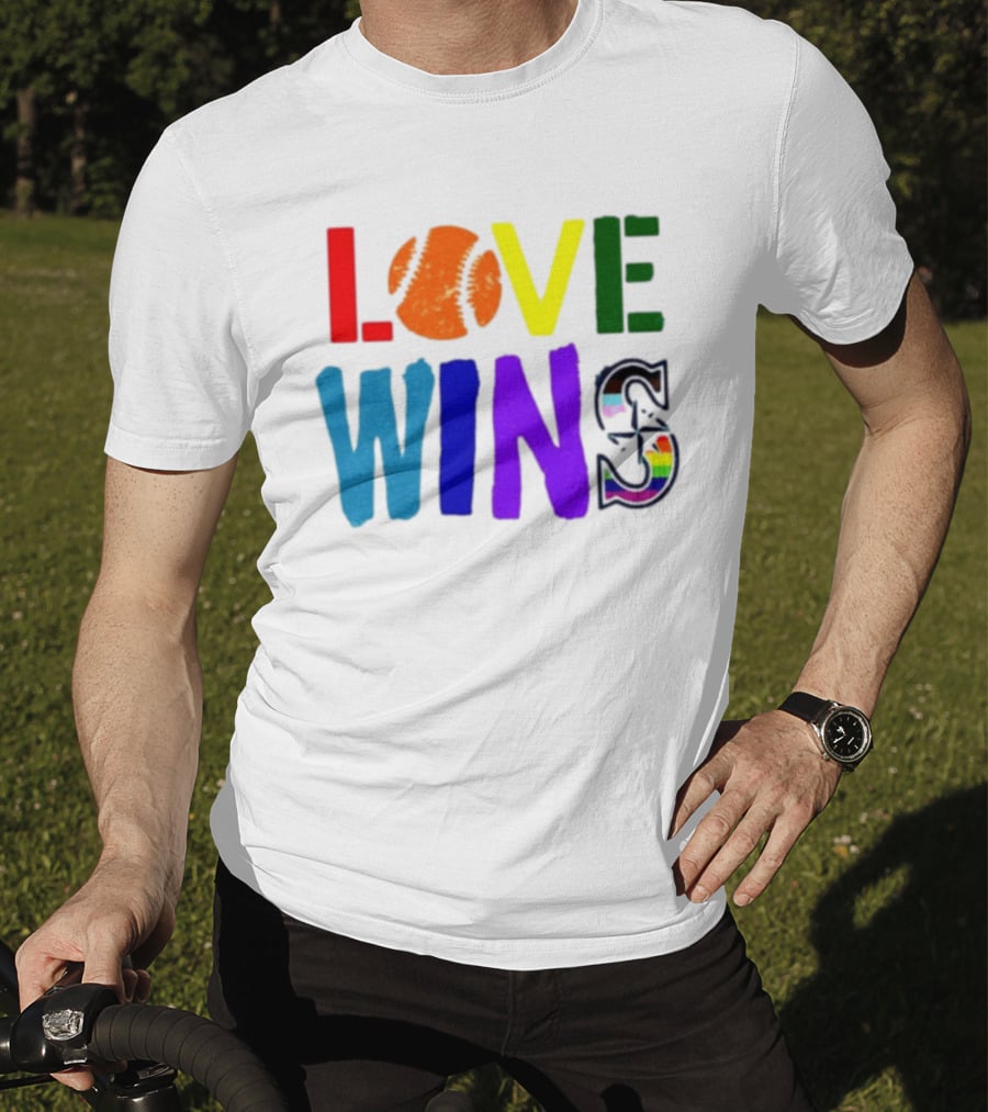 Julio Rodriguez Love Wins Seattle Mariners MLB Baseball T-Shirt