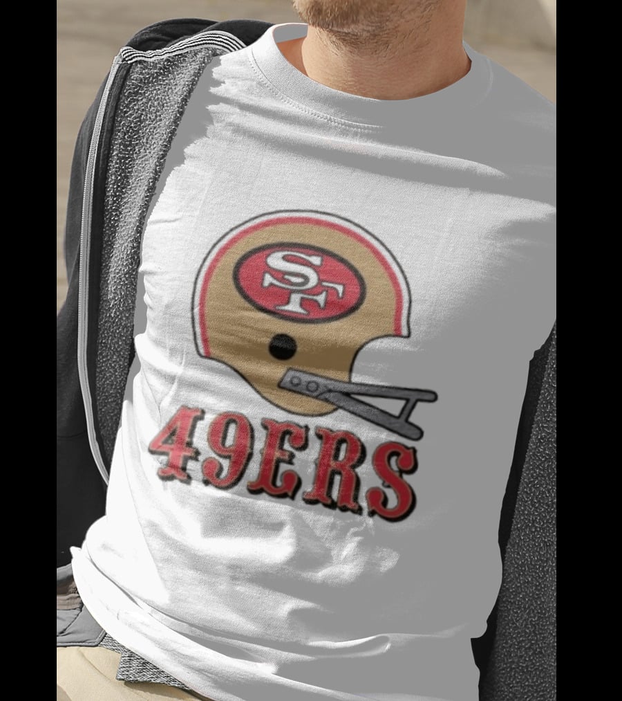 San Francisco 49ers SF Gold Helmet Big 49ers T-Shirt