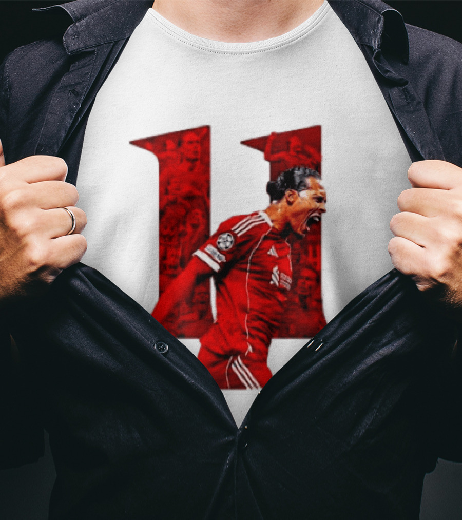 Virgil Van Dijk Liverpool Fifpro World 11 Champions League Star T-Shirt