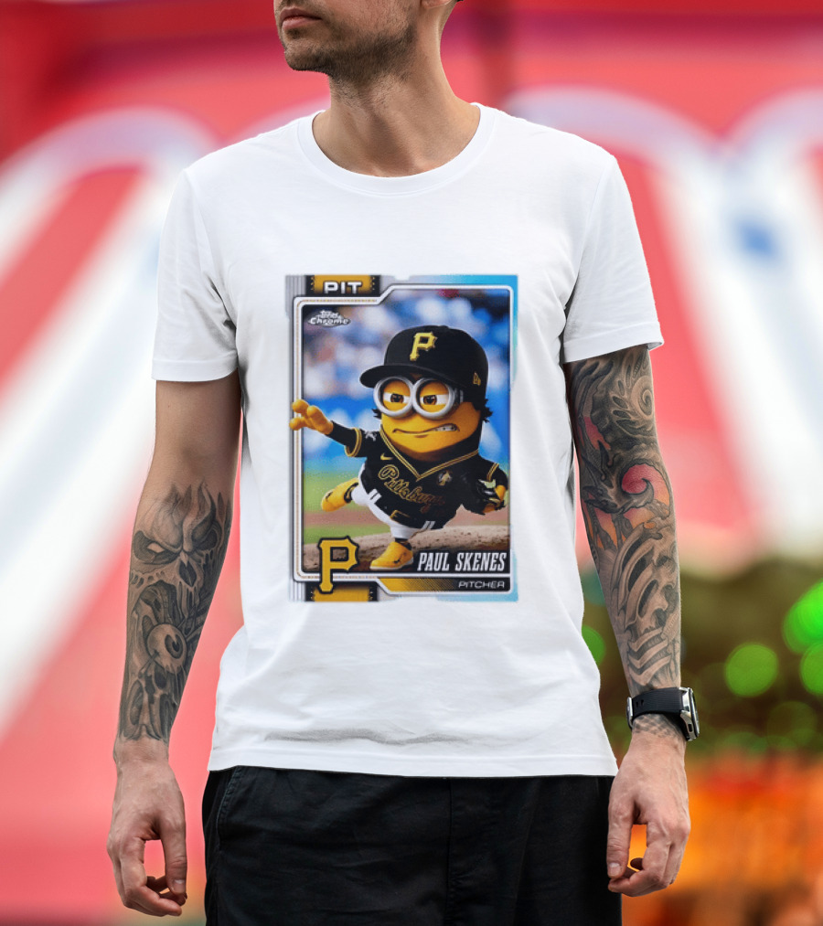 Paul Skenes Pittsburgh Pirates Minion Pitcher Topps Chrome Card PIT T-Shirt