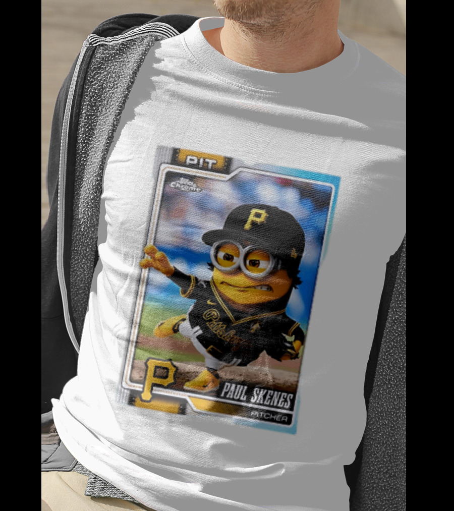Paul Skenes Pittsburgh Pirates Minion Pitcher Topps Chrome Card PIT T-Shirt