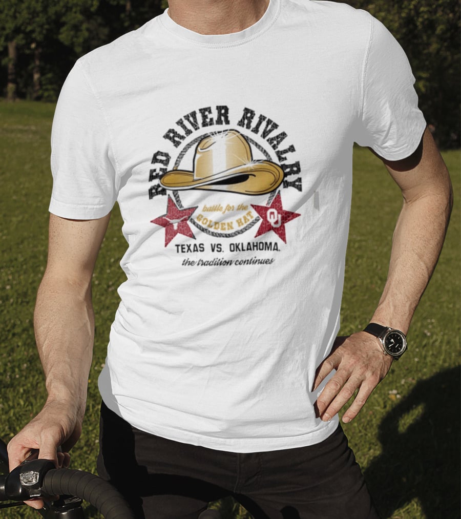 Red River Rivalry Texas Vs Oklahoma The Tradition Continues T-Shirt