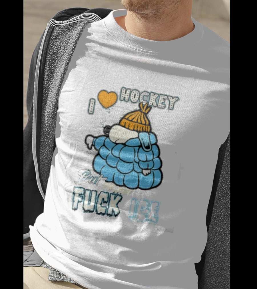 I Love Hockey But Fuck Ice Funny Winter Sports Fan T-Shirt